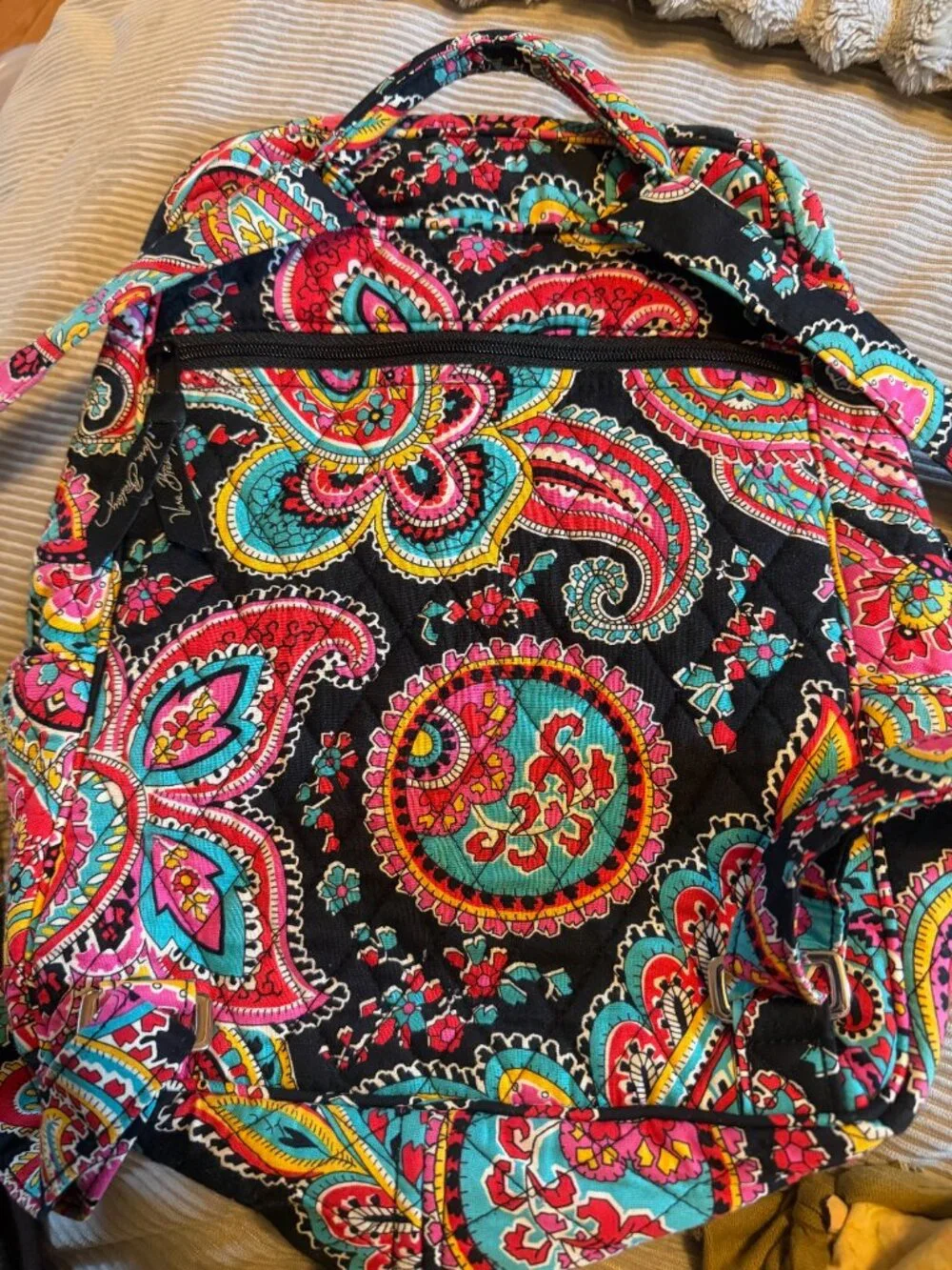 Vera Bradley Quilted Essential Backpack in Parisian Paisley